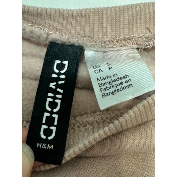 H&M Divided Long Sleeve Cropped Sweatshirt Twisted Front Knot‎ Size Small - Picture 5 of 5